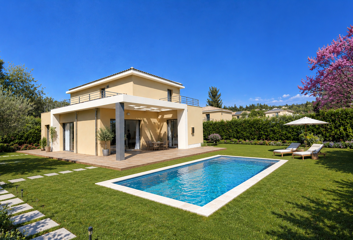 AIX - MAISON INDIVIDUELLE RE2020 DE 110M² AVEC 300M² DE JARDIN ET GARAGE — photo 1