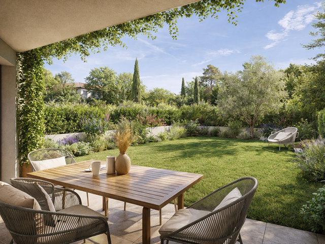 -T2 avec jardin plein Sud à Aix-en-Provence Nord – Un extérieur rare ! — photo du bien