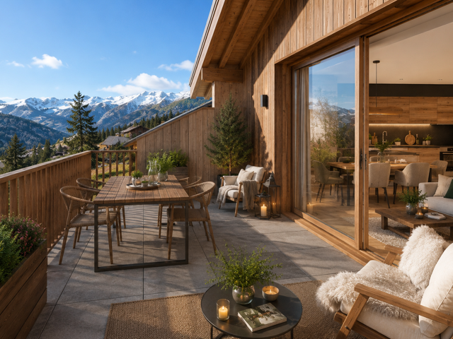 - Appartement neuf 3 pièces avec balcon à deux pas des pistes — photo du bien