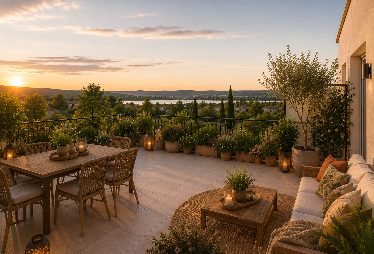-MAGNIFIQUE T3 NEUF AVEC IMMENSE TERRASSE DANS UN ENVIRONNEMENT RÉSIDENTIEL avec superbe vue etant d — photo 1