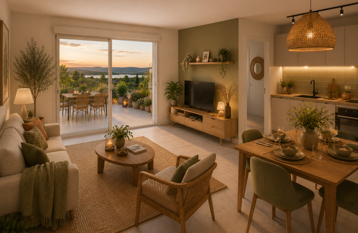 -MAGNIFIQUE T3 NEUF AVEC IMMENSE TERRASSE DANS UN ENVIRONNEMENT RÉSIDENTIEL avec superbe vue etant d — photo 2