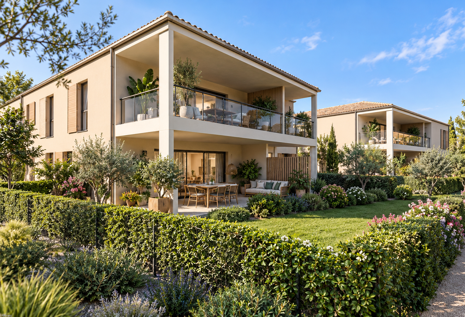 -Au nord d'AIX-EN-PROVENCE sur les hauteur T4 en avec beau jardin et terrasse couverte — photo 1