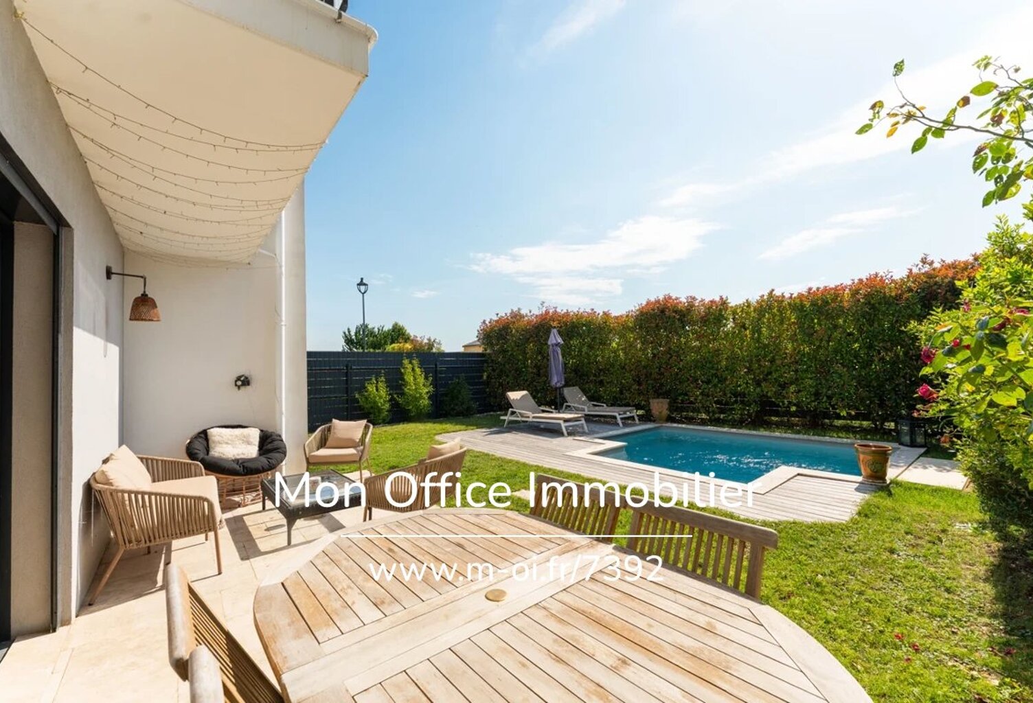 Référence : 7392-AUS - Maison 3 chambres, jardin, piscine et garage — photo 1