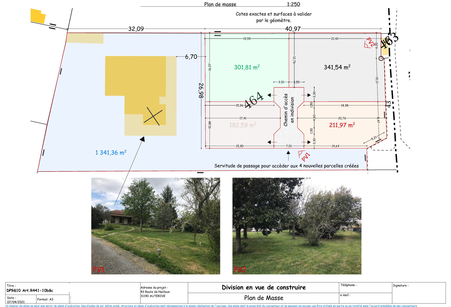 AUTERIVE-Terrain 1000m2 à bâtir — photo 1