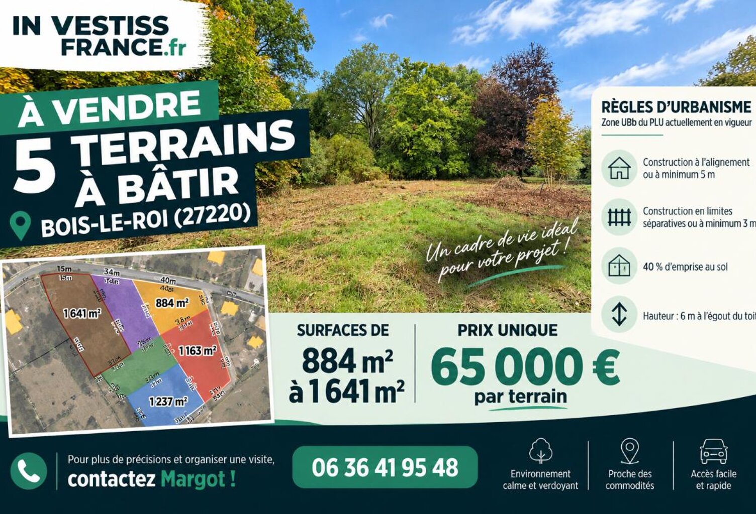 BOIS LE ROI (27) - Terrain à bâtir - 1237m² — photo 1