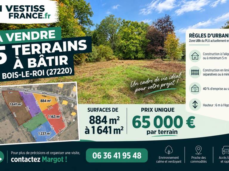 BOIS LE ROI (27) - Terrain à bâtir - 1237m² — photo 1
