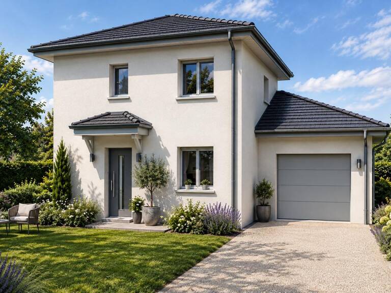 VIF (Maison 110m² + garage 20 m²) sur un Terrain plat viabilisé de 450m² — photo 1