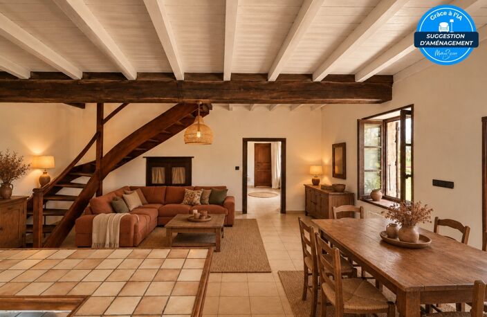 Ferme P5 en campagne àrénover sur un ensemble de 2000 m² de parcelles vendre à THURINS (69) — photo 5