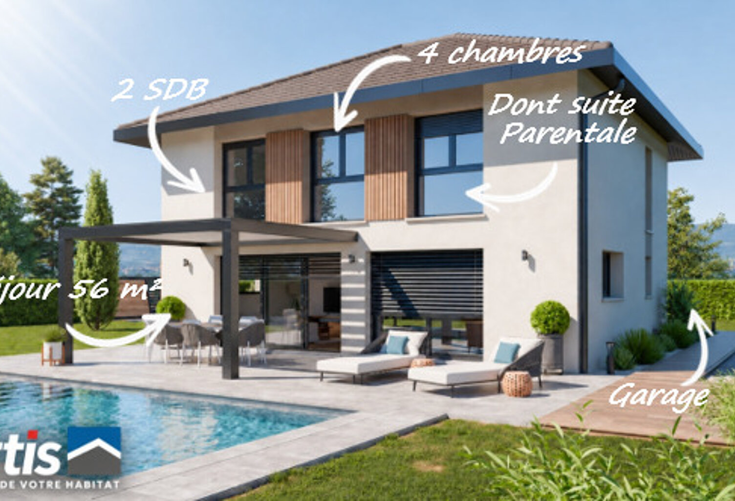 CESSY - Secteur Centre - Terrain 700 m² + Maison ARTIS 145m² avec Garage — photo 1