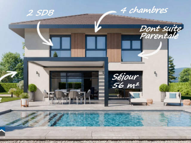 PREVESSIN - Secteur Puggins- Terrain 790 m² + Maison ARTIS 145m² avec Garage — photo du bien