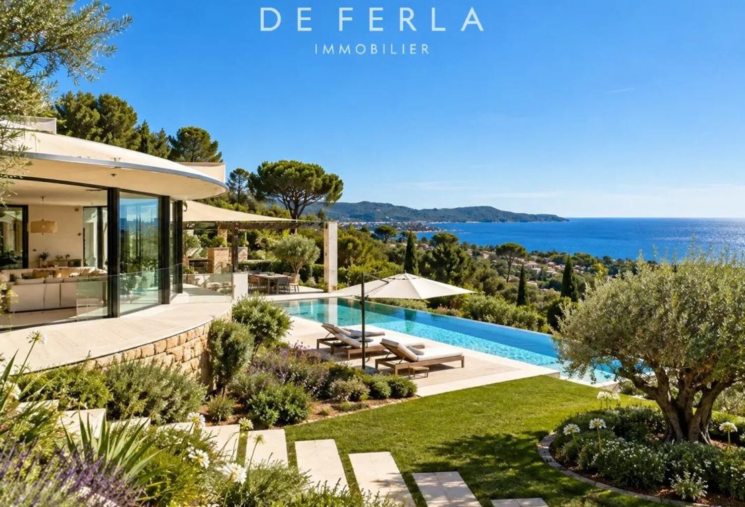CROIX VALMER/ CAVALAIRE-SUR-MER – PROPRIÉTÉ CONTEMPORAINE VUE MER — photo 1