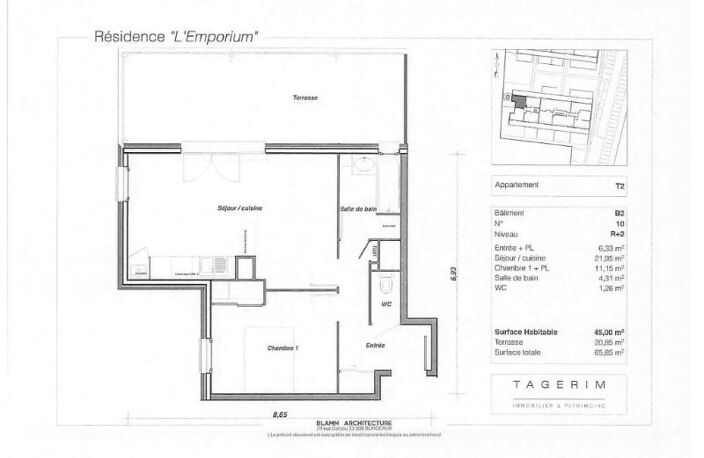 Location appartement 2 pièces 45 m² à Saint-Savin (33920) — photo 2