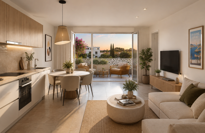 MAGIQUE T3 A LA SEYNE AVEC GRANDE TERRASSE & 2 STATIONNEMENTS — photo 2