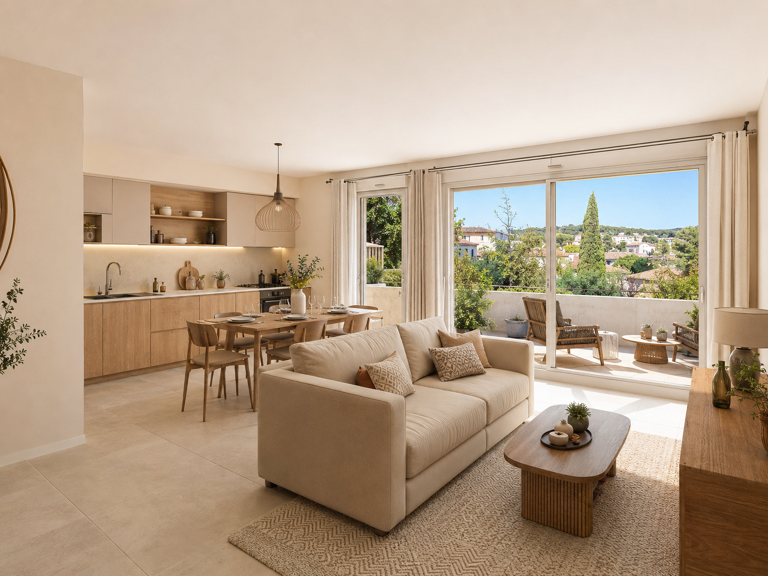 BRIGNOLES CENTRE – T3 de 70M² AVEC BELLE TERRASSE & 2 CHAMBRES — photo 1