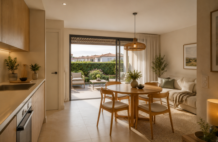 SPACIEUX T2 DE 46 M² AVEC TERRASSE ET PARKING AU CALME PROCHE DE TOUS COMMERCES — photo 3