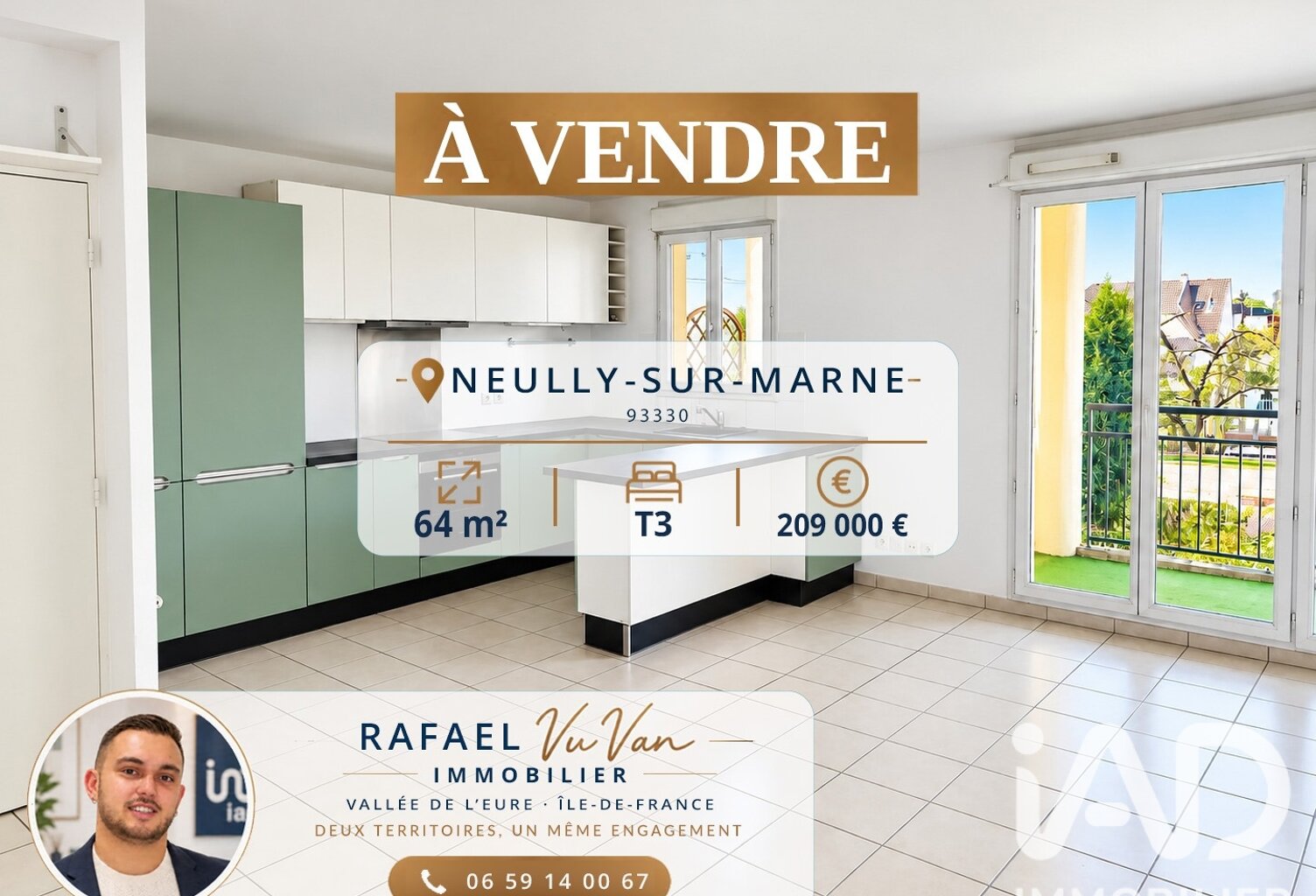 Vente Appartement 3 pièces — photo 1