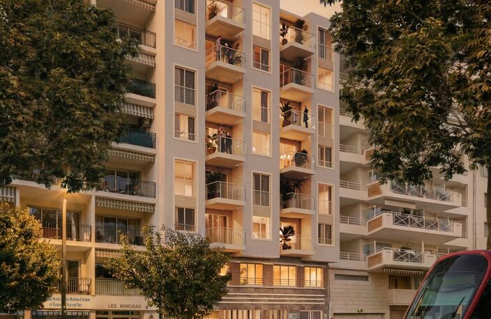 NICE - PROGRAMME NEUF - 3 PIÈCES AVEC LA VUE MER LATÉRALE — photo 3