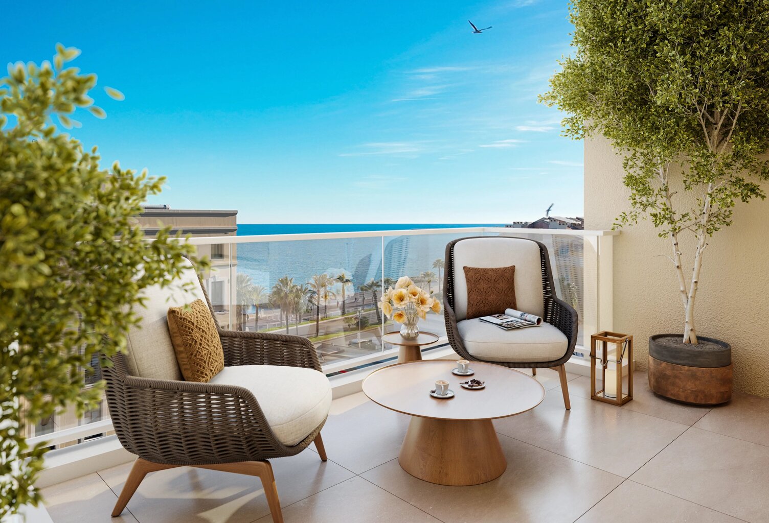 NICE - PROGRAMME NEUF - APPARTEMENT DUPLEX 4 PIÈCES  - VUE MER LATERALE — photo 1