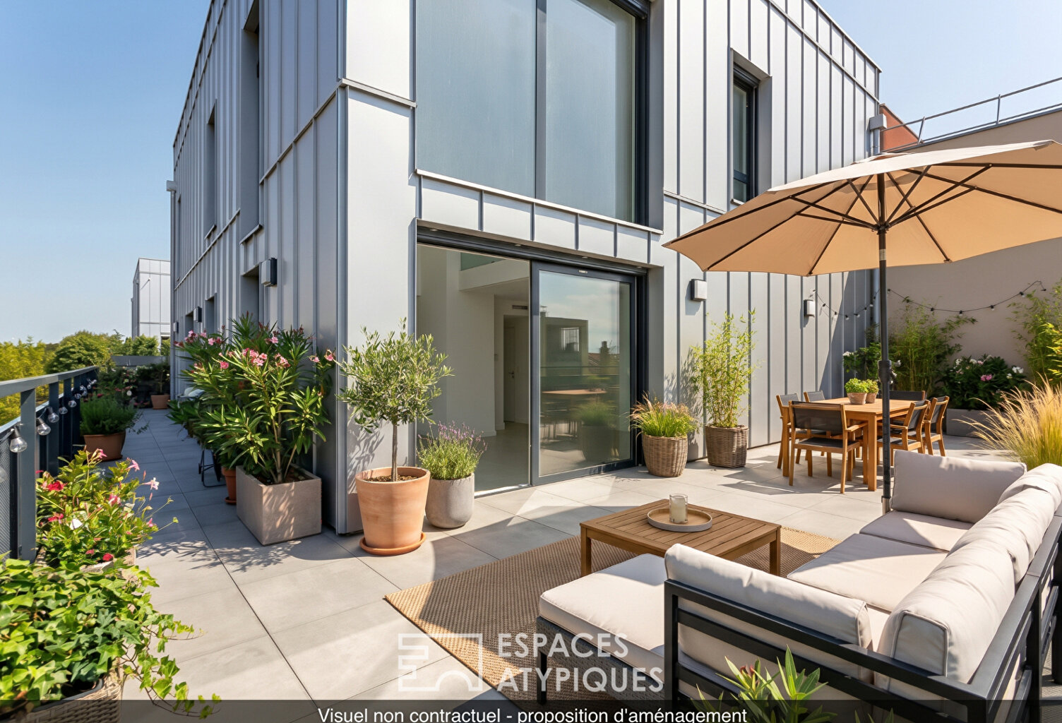 Duplex contemporain en dernier étage avec terrasse — photo 1