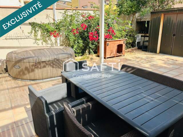 LE BARCARES,A 100M DE LA PLAGE,MAISON T5,GARAGE,2 EXTERIEURS — photo du bien