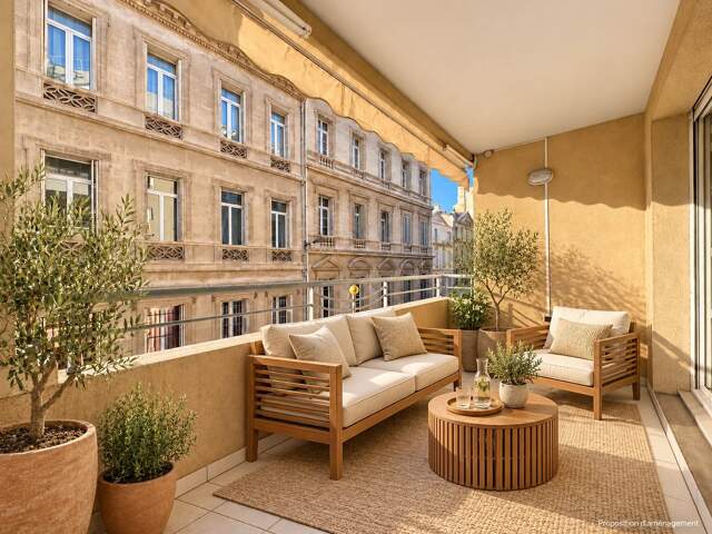 Exclusivité - Marseille 6ème - Vauban - 3 pièces de 74 m² avec t — photo du bien