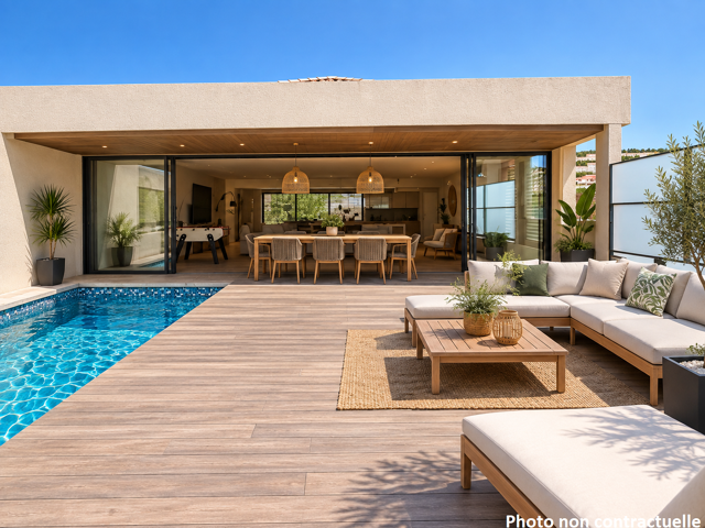 BANDOL   VILLA CONTEMPORAINE D’EXCEPTION AVEC PISCINE, À 300 M DU PORT — photo du bien