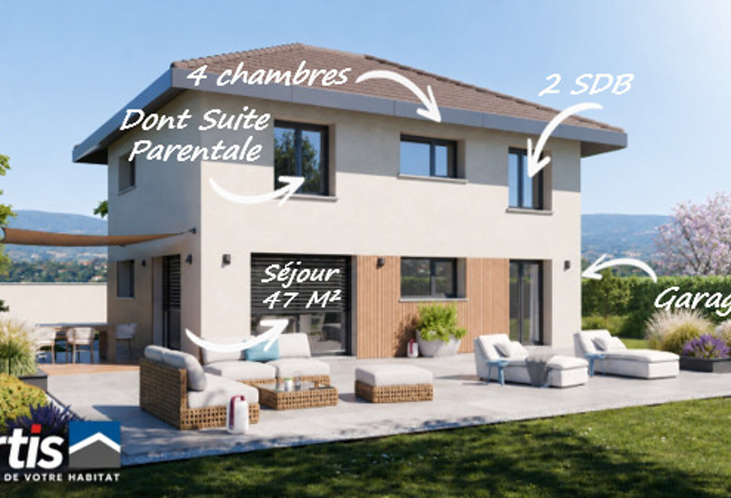ST JEAN DE GONVILLE - Cœur de village - Terrain 530 m² + Maison ARTIS 130 m² avec Garage — photo 1