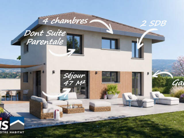 ST GENIS POUILLY (Secteur Flies) - Terrain 542 m² + Maison ARTIS 130 m² avec Garage — photo du bien