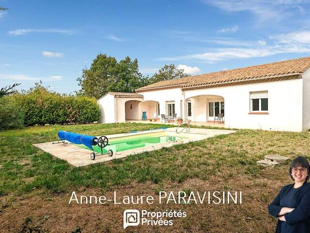 Villasavary  Propriété de près de 4 ha : maison de plain-pied avec piscine, hangar et bâtiment en pierre à reprendre — photo du bien