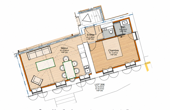 Saint-Romain-au-Mont-d’Or — 45 m² exposés sud-ouest — 3 formules dès 155 000 € — photo 2