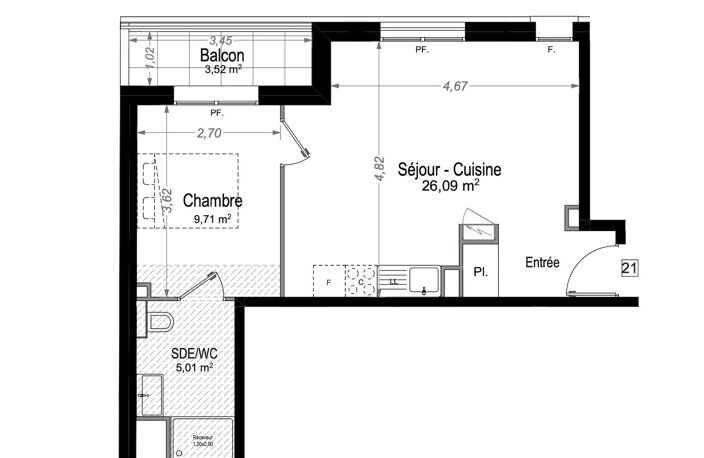JUAN-LES-PINS - BORD DE MER  - APPARTEMENT NEUF 2 PIÈCES — photo 2