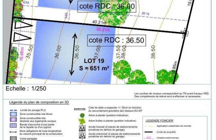 Terrain constructible et viabilisé de 650m² au calme — photo 3