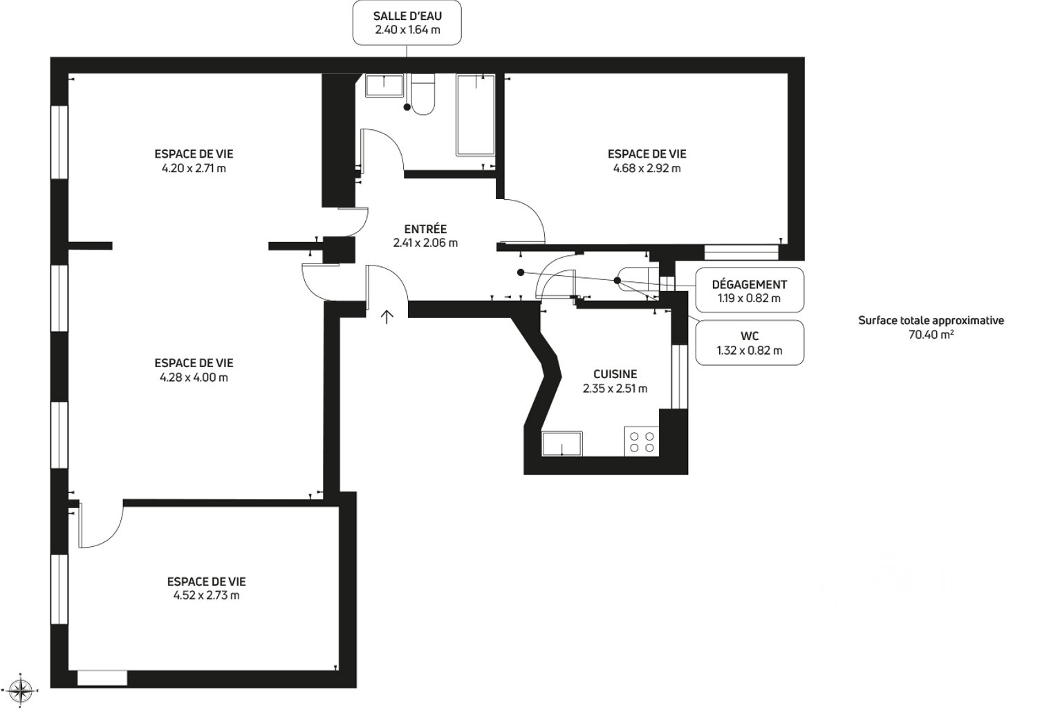 Vente Appartement 4 pièces — photo 1