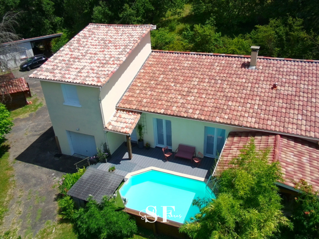 SUR LES HAUTEURS DE SAINT-CAPRAIS-DE-LERM   MAISON FAMILIALE AVEC VUE - PISCINE ET LOGEMENT INDEPENDANT — photo du bien