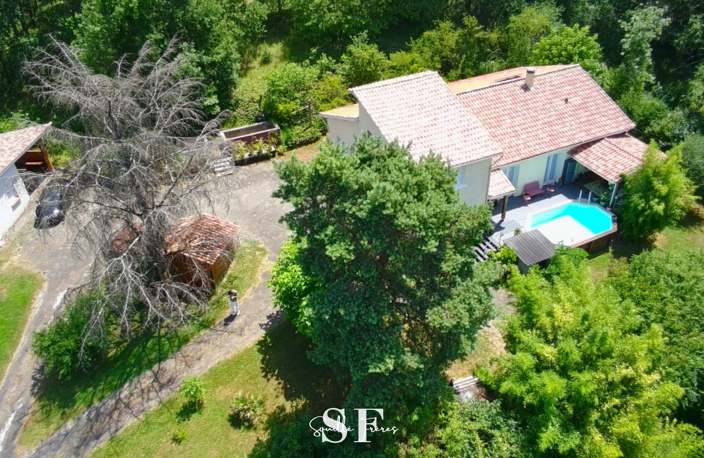 SUR LES HAUTEURS DE SAINT-CAPRAIS-DE-LERM   MAISON FAMILIALE AVEC VUE - PISCINE ET LOGEMENT INDEPENDANT — photo 2