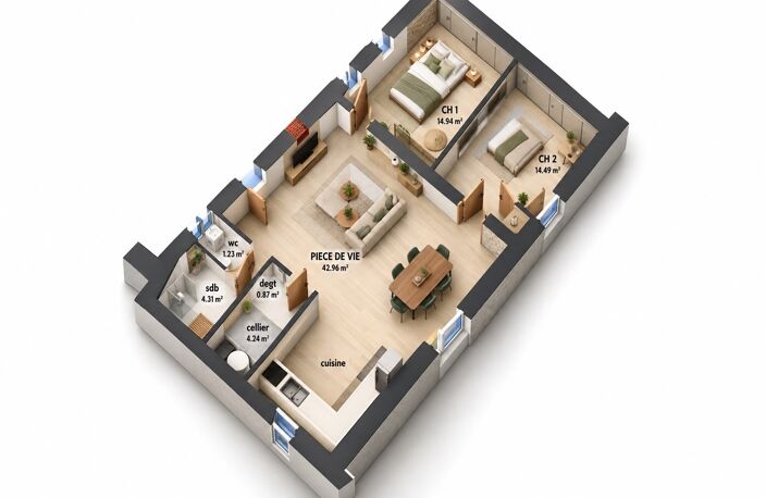 Vente Appartement 4 pièces — photo 3