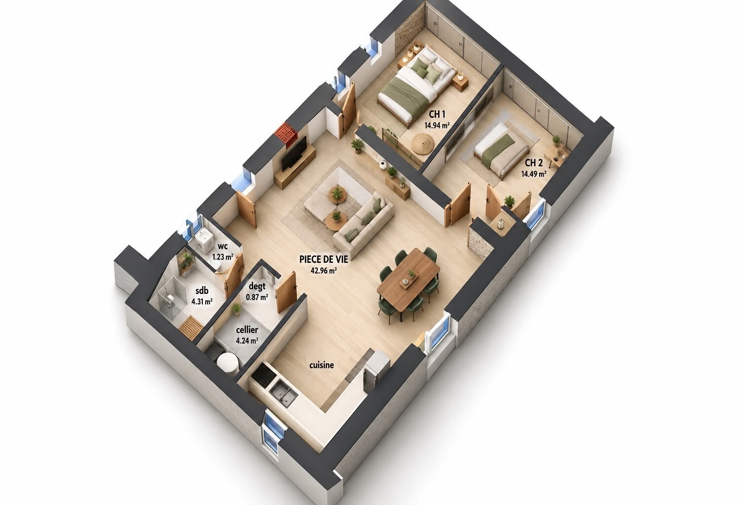 Vente Appartement 3 pièces — photo 1