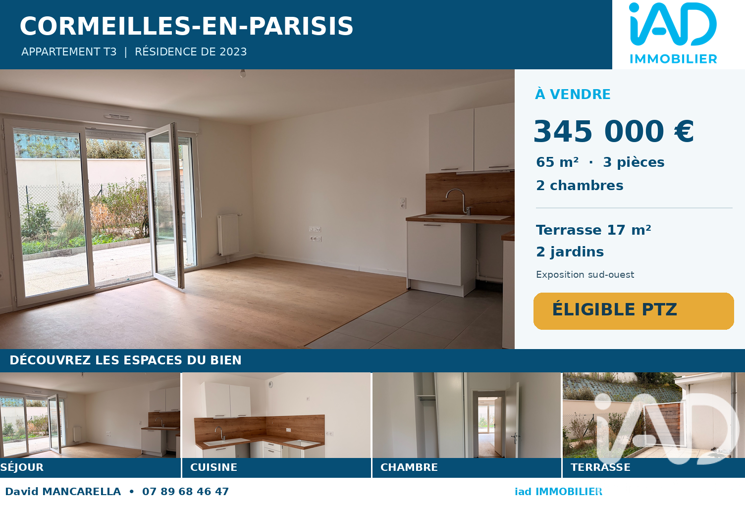 Vente Appartement 3 pièces — photo 1