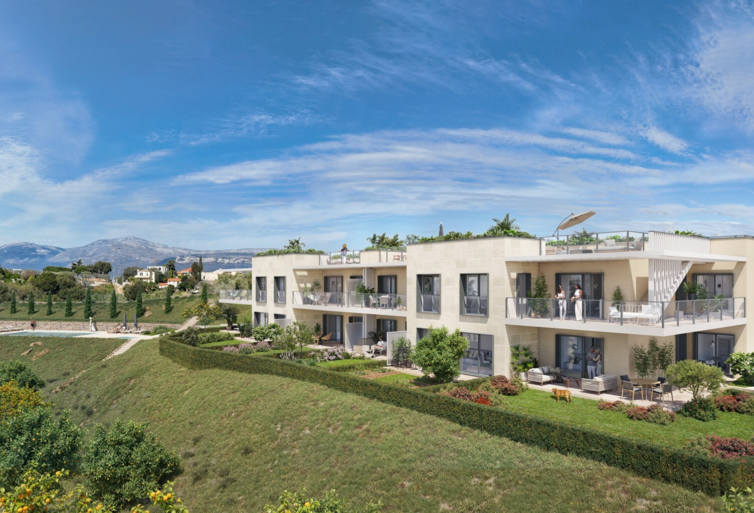 LE MONTEBELLO : 3 PIÈCES EN REZ-DE-JARDIN AVEC VUE MER - NICE BELLET — photo 1