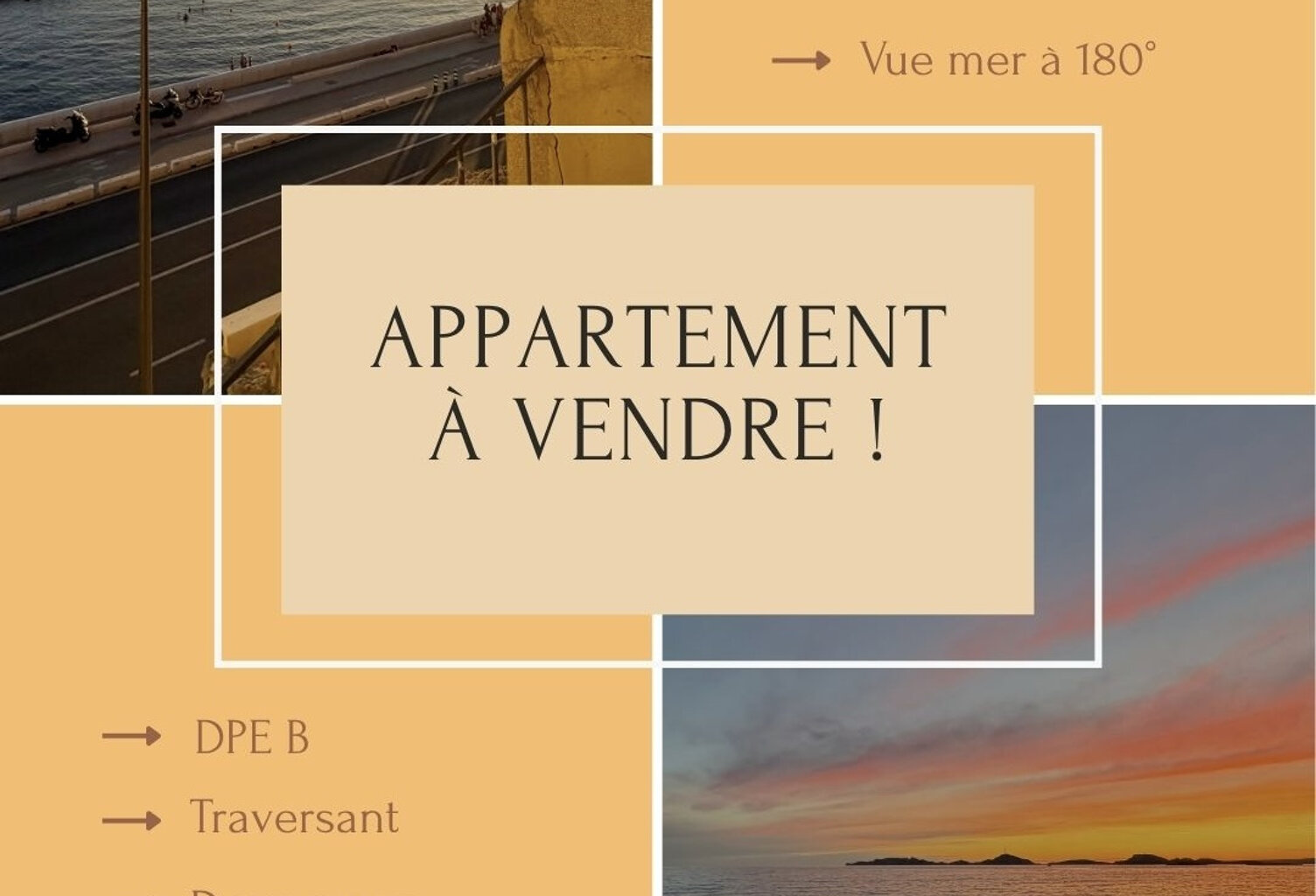 Marseille 8éme Roucas-Plage vue mer et verdure avec exterieur — photo 1