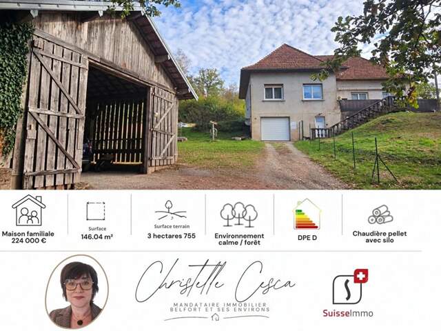 Champagney  - Maison familiale de 146 m² avec 3 hectares de terrain, bois et hangar — photo du bien