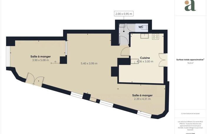 FOND DE COMMERCE - Restaurant clé en main de 82 m²  entièrement rénové  en vente à Nice Carré d’Or (06000) — photo 5