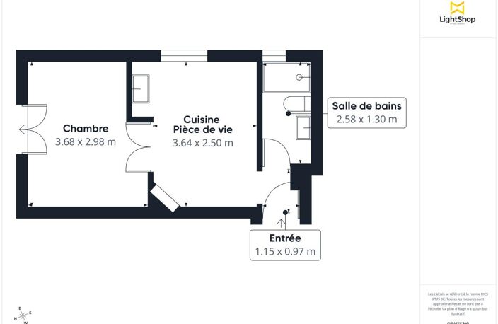 Appartement T2 de 25 m² avec cave – Rue des Cloÿs, Paris — photo 3