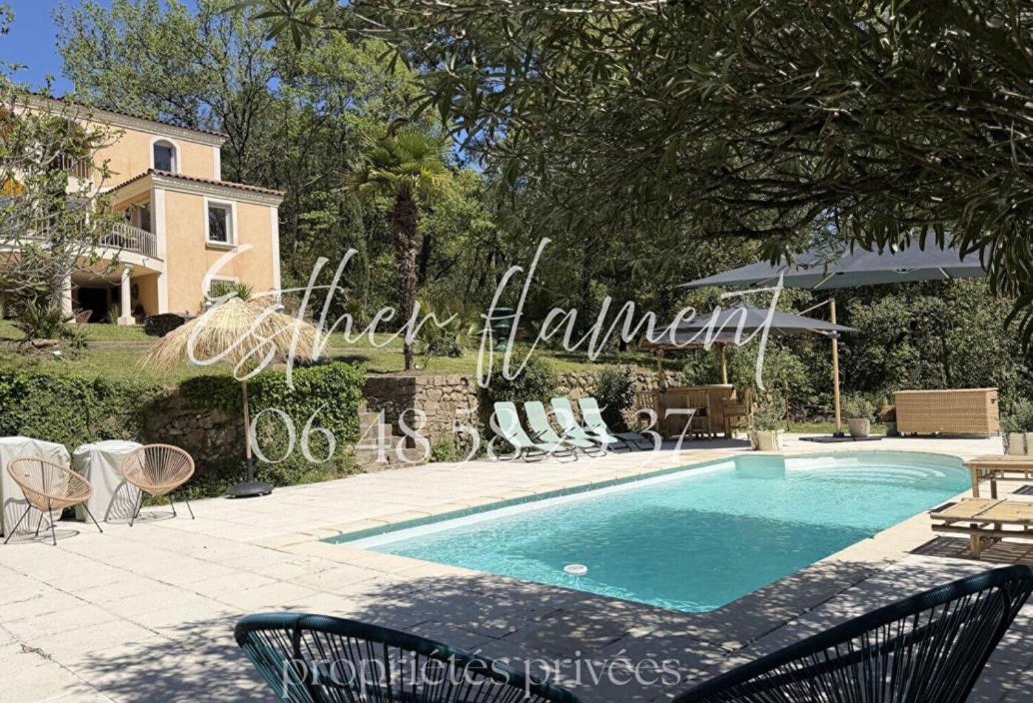 MAISON STYLE RIVIERA 5 CHAMBRES PISCINE FORAGE VUE PANORAMIQUE — photo 1