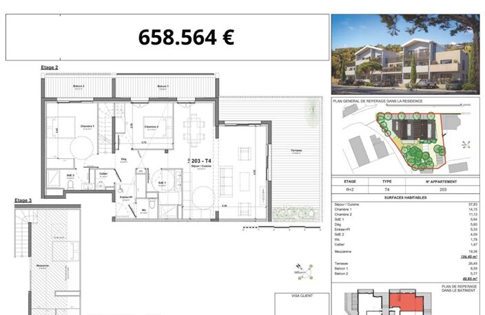 LA FRANQUI -  4 pièce(s) 106.40 m2 plus terrasse — photo 5