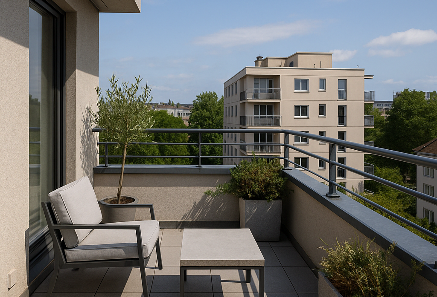 SANS VIS A VIS BEAU 3P DE 60M² AVEC TERRASSE DE 8M² ET PARKINGS — photo 1