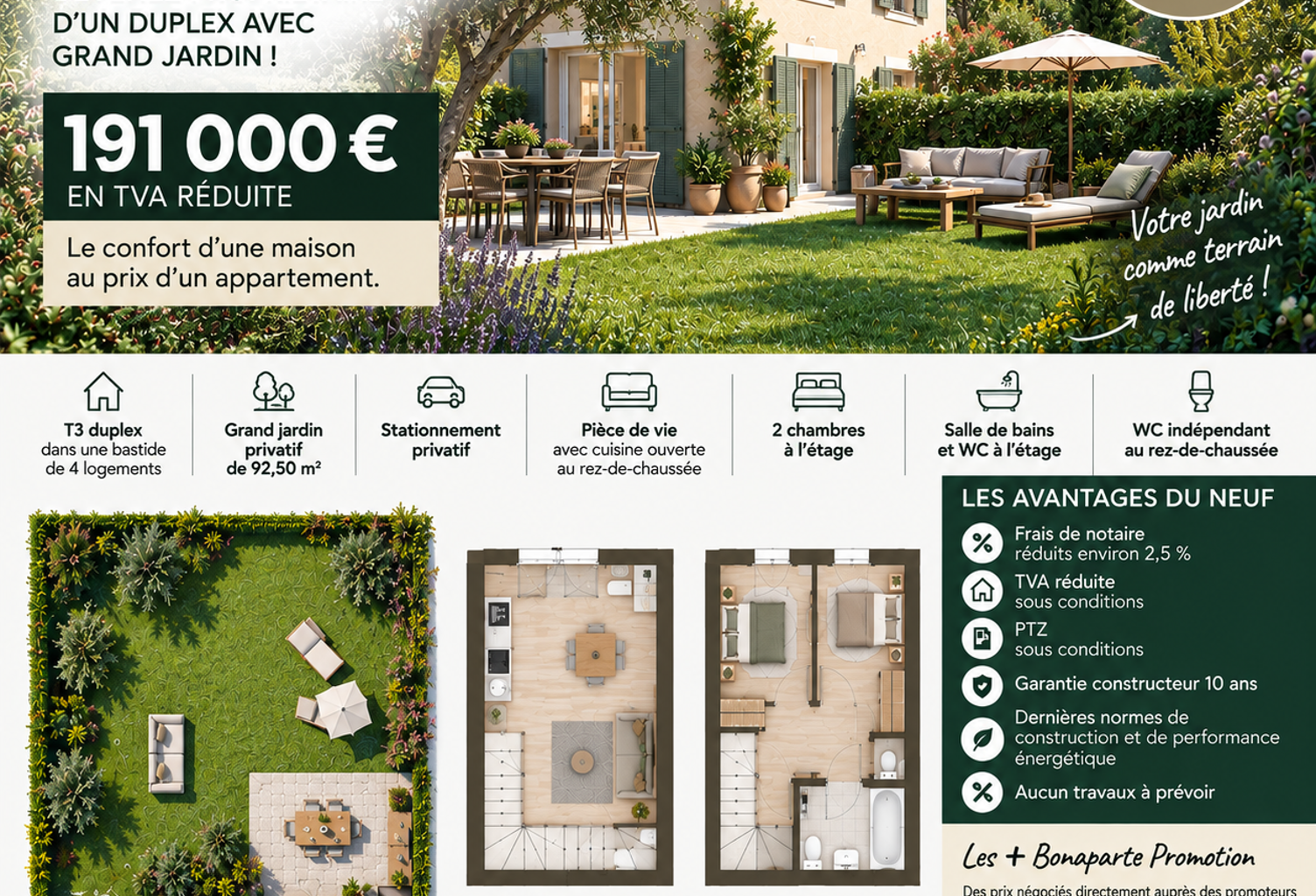 MANOSQUE !!! VOTRE T3 DUPLEX AVEC 92,50 m² pour moins de 200 000€ c'est possible — photo 1