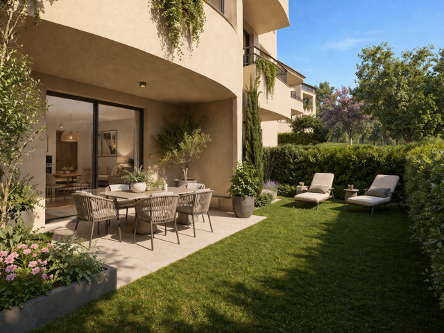 -VIEUX VILLAGE - T4 TRAVERSANT AVEC JARDIN EXPOSE SUD EST — photo du bien