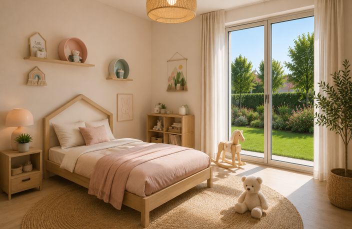 Jardin d’exception aux portes de Strasbourg – Superbe T4 neuf familial en rez-de-jardin — photo 4