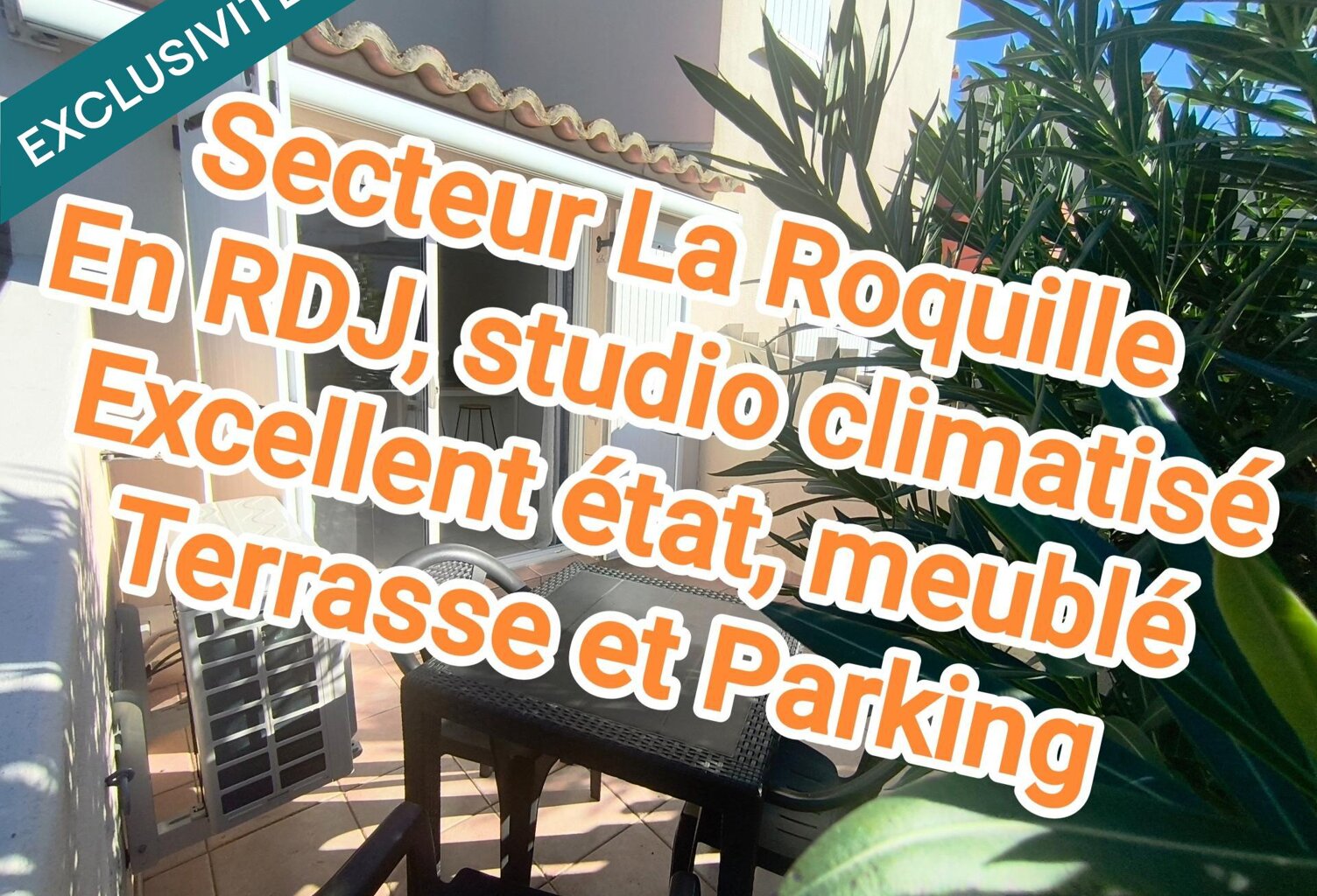 En RDJ, studio climatisé excellent état - Terrasse — photo 1